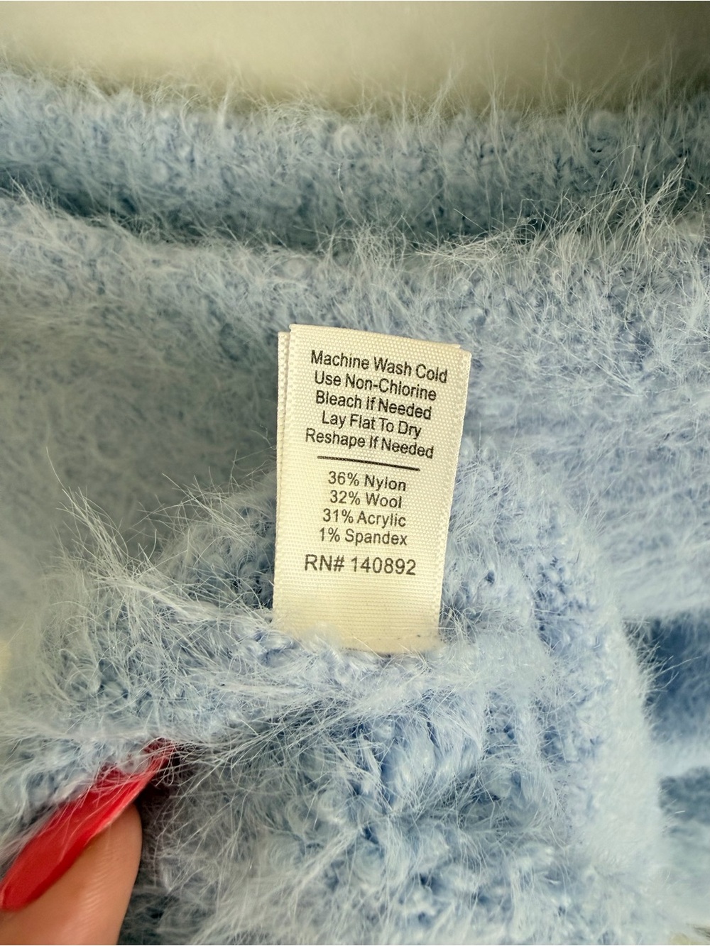 MARINE LAYER Teddy Eyelash Crewneck Sweater Blue Large NWT - Picture 7 of 9